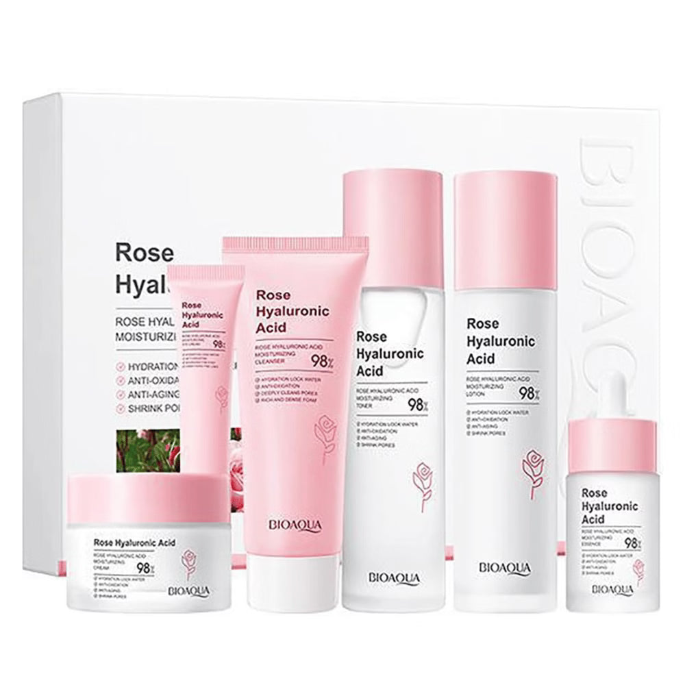 Kit Facial Bioaqua de Rosas con Ácido Hialurónico