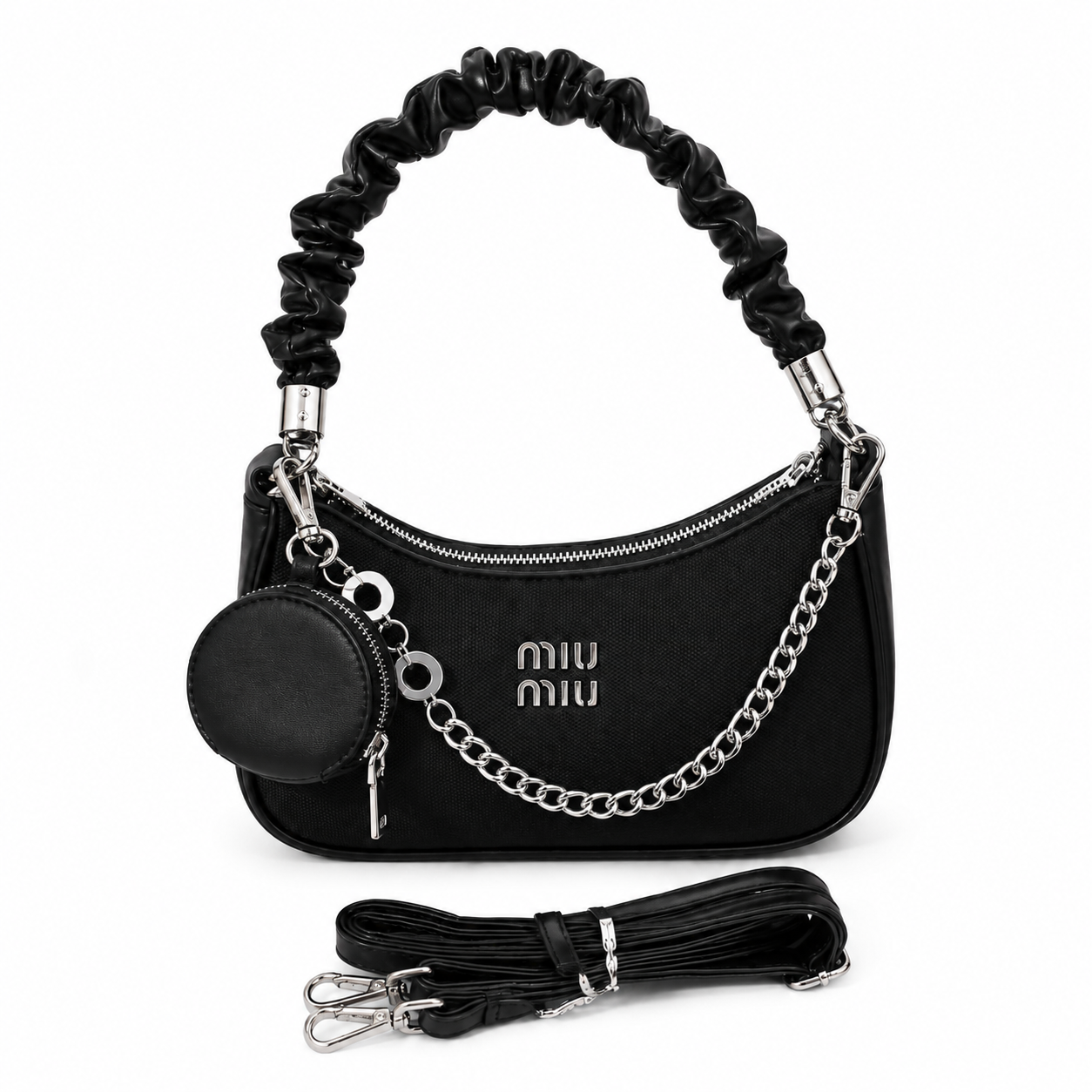 Bolso Media Luna Negro
